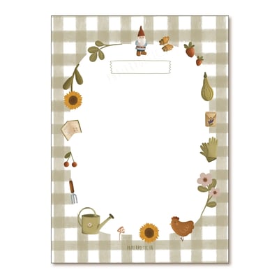 Bloc note automne jardin