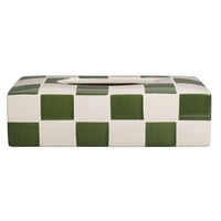 Boite p mouchoir karoz kaki 25x12xh6cm 79725 79725 deb web