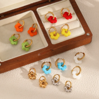 Boucles d oreilles cre oles fleurs acier inoxydable 02