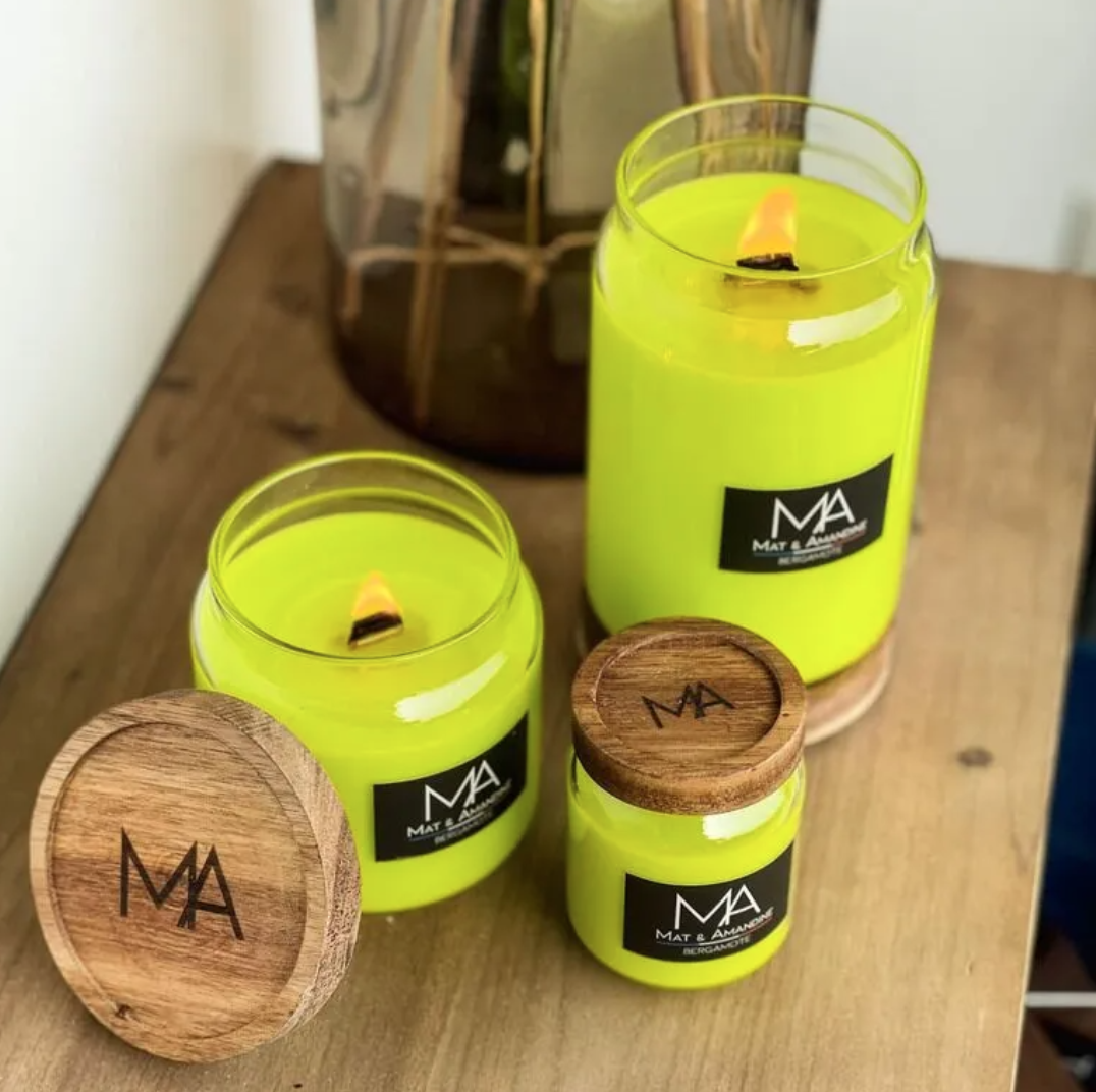 Bougie artisanale franc aise bergamote 1