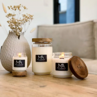 Bougie artisanale franc aise fleurs de coton 02