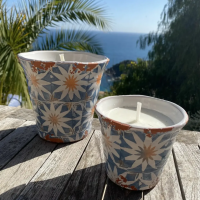 Bougie parfume e ce ramique artisanale citronnelle 1