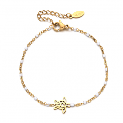 Bracelet dore tortue acier inoxydable 1