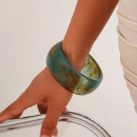 Bracelet large en re sine bleu 02