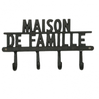 Patère MAISON DE FAMILLE en fonte