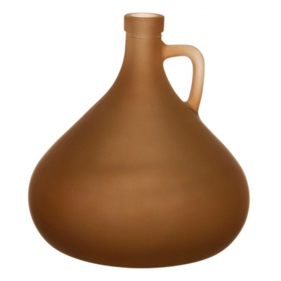 Vase Dame Jeanne en verre - Marron glacé