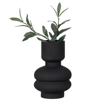 Vase en verre Noir Mat