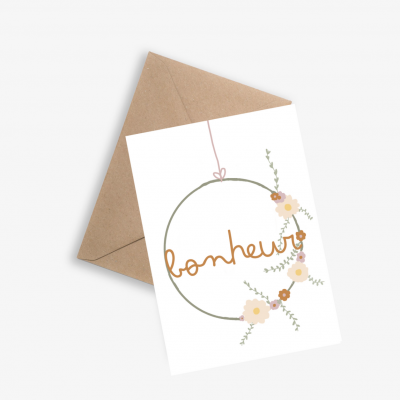 Tambour du bonheur - Carte + Enveloppe Kraft
