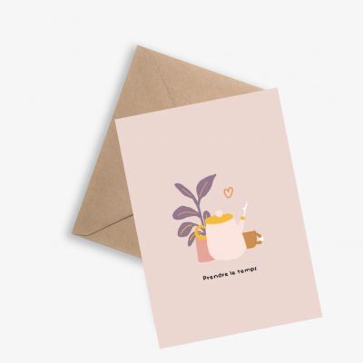Prendre le temps - Carte + Enveloppe Kraft