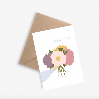 Pour Toi - Carte + Enveloppe Kraft