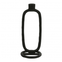 Bougeoir Aluminium Noir