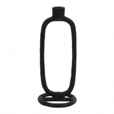 Bougeoir Aluminium Noir