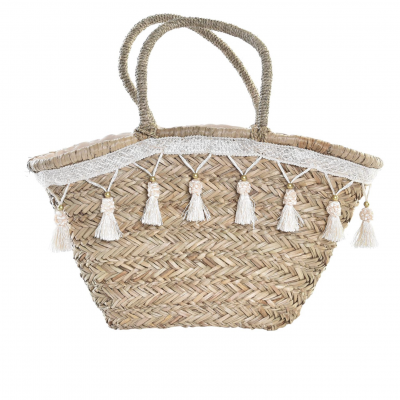 Panier en jonc de mer naturel