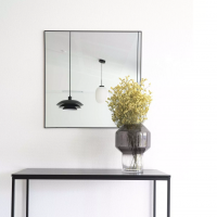 Vase en verre - Fumé noir et transparent
