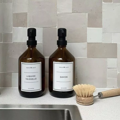 Liquide vaisselle / Savon - Flacon Ambré - 500 ml