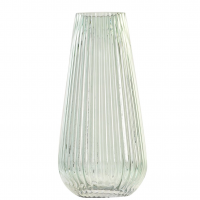 Vase verre strié