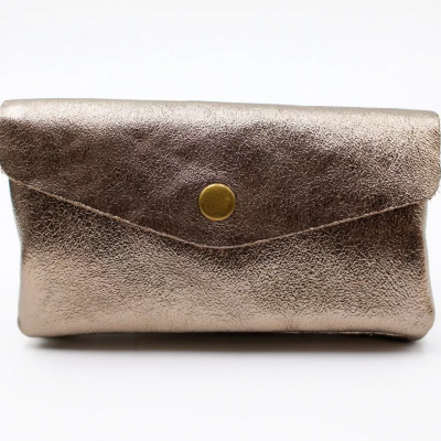 Bronze - Grand porte-monnaie cuir 3 poches