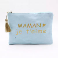 Pochette à message - Maman je t'aime - Bleu