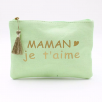 Pochette à message - Maman je t'aime - Vert