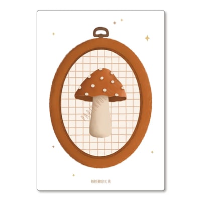 Carte automne champignon