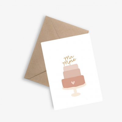 Carte enveloppe kraft pie ce monte e