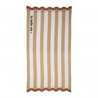 Drap de bain brode medi camel et terracotta 170x85cm 02