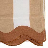 Drap de bain brode medi camel et terracotta 170x85cm 03