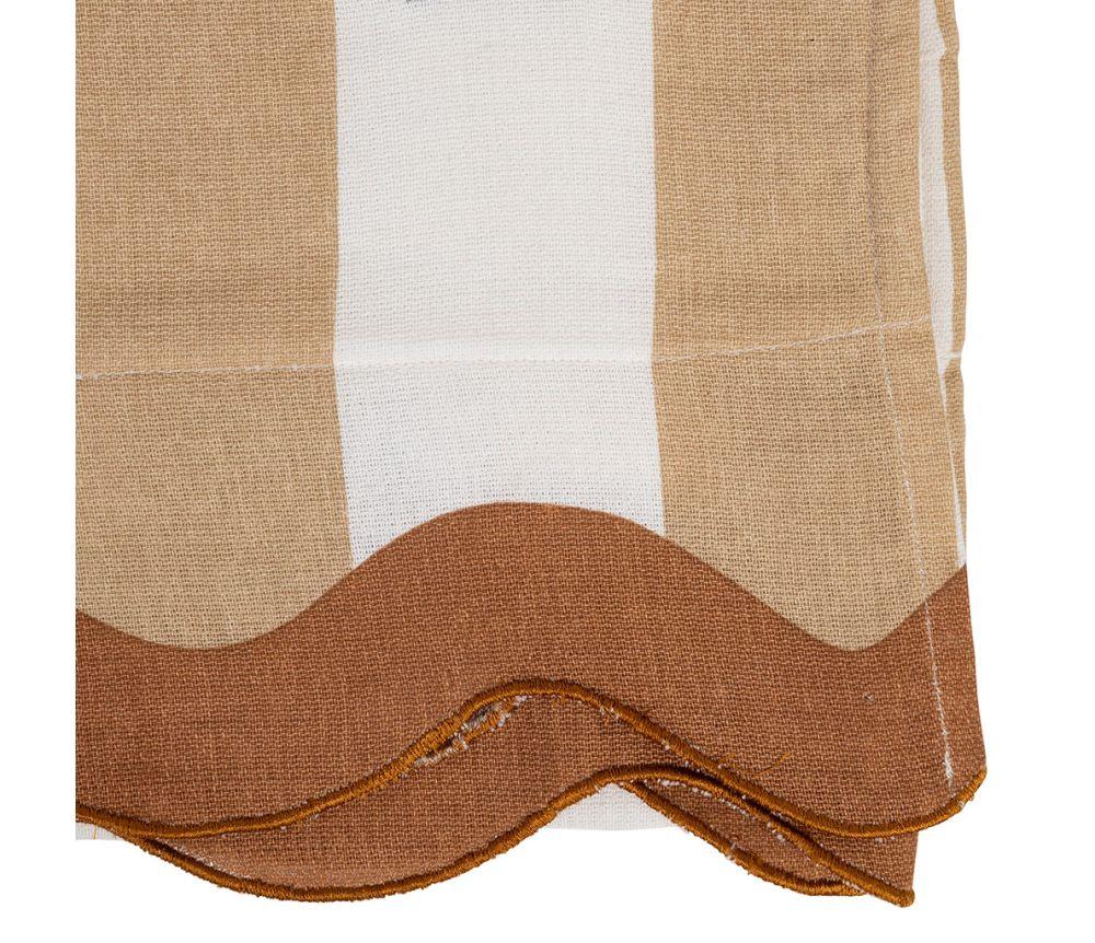 Drap de bain brode medi camel et terracotta 170x85cm 03