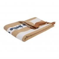Drap de bain brode medi camel et terracotta 170x85cm 05