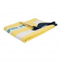 Drap de bain brode medi jaune et bleu marine 170x85cm 03