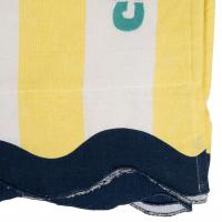 Drap de bain brode medi jaune et bleu marine 170x85cm 04