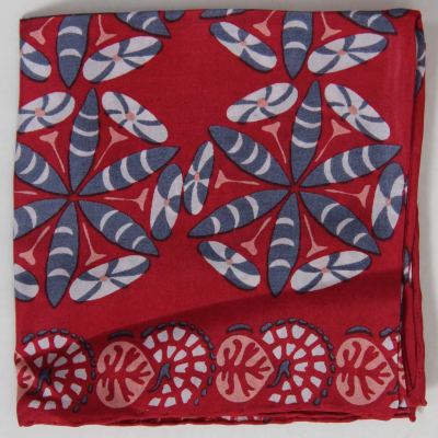 Foulard en soie mini idole rouge 01
