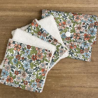Pochette et ses 4 lingettes - Tissu Liberty - Cousu Main