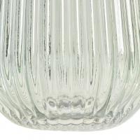 Vase verre strié