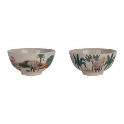 Lot de 2 bols somptua brun et vert 30cl 01