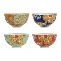 Lot de 4 bols flaura multicolore 30cl gres 01