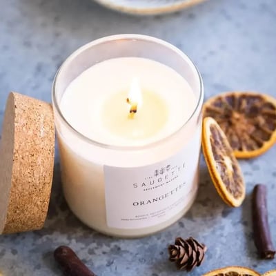 Orangettes bougie artisanale parfume e a la cire de soja naturelle 1