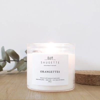 Orangettes bougie artisanale parfume e a la cire de soja naturelle 1