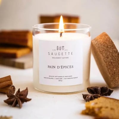 Pain d e pices bougie artisanale parfume e a la cire de soja naturelle 1