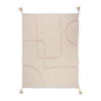 Plaid tressé ORGANIC - Ecru - 170 X 130 cm