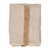 Plaid ORGANIC - Tufté - Ecru / Terracotta - 170 x 130 cm