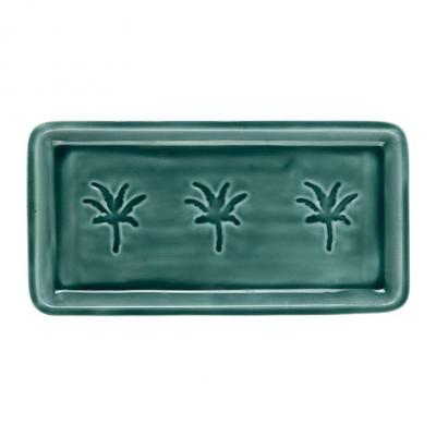 Plateau allegra me tal e maille emeraude 30x15cm 01