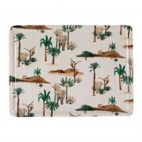 Plateau somptua me tal e maille brun et vert 40x30cm 01