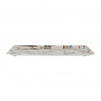 Plateau somptua me tal e maille brun et vert 40x30cm 02