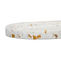 Plateau Terrazzo oval Ecru