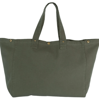 Sac cabas collectionneuse de jolis voyages vert fore t 02
