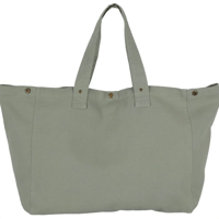 Sac cabas collectionneuse de jolis voyages vert sauge 02