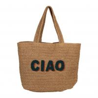 Sac en corde brode ciao emeraude 01