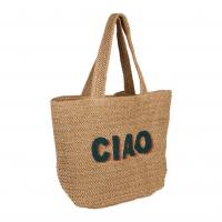 Sac en corde brode ciao emeraude 02