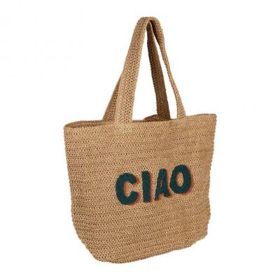 Sac en corde brode ciao emeraude 02